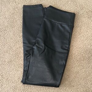 Abercrombie and fitch black faux leather leggings